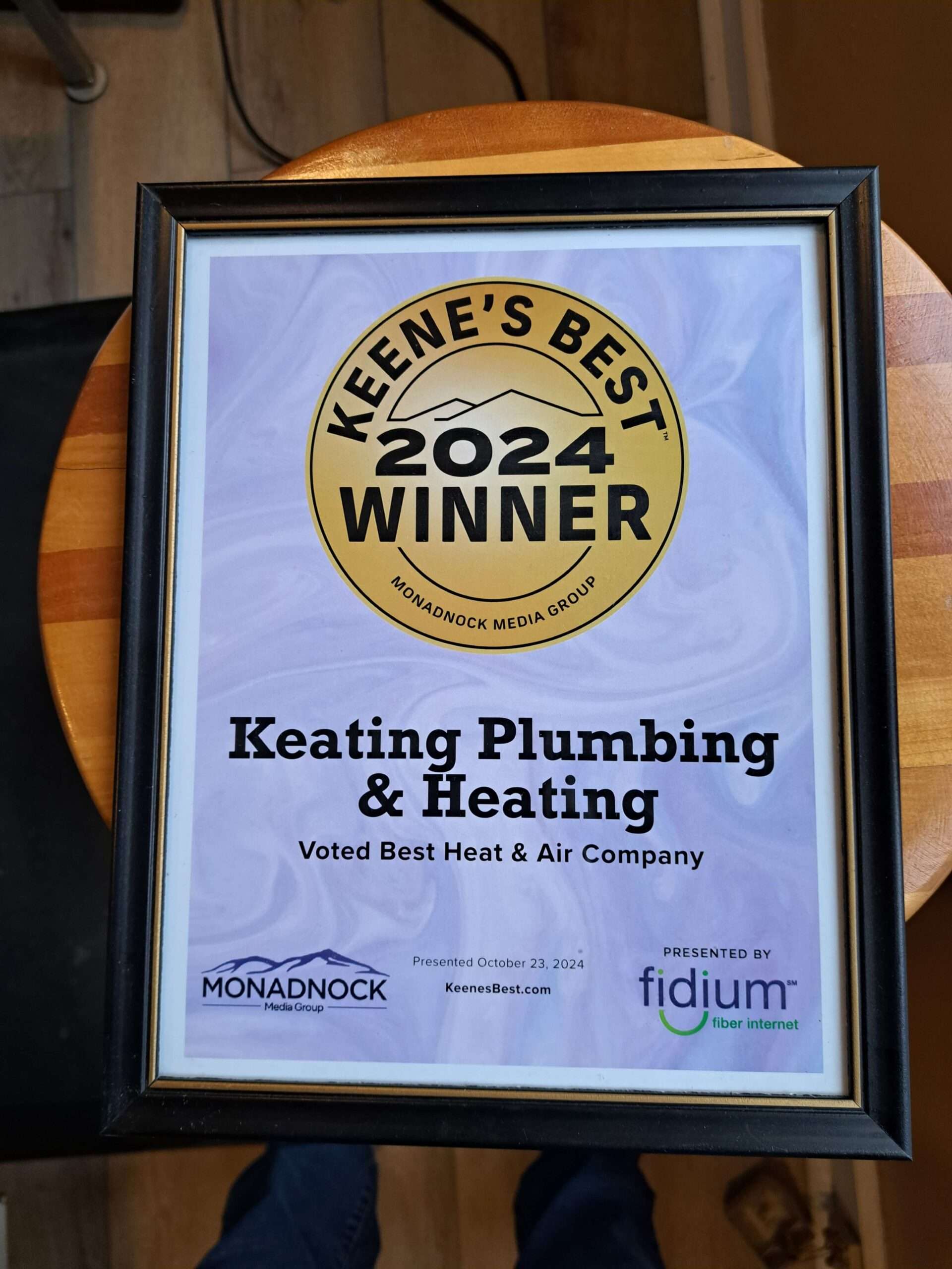 Keating Plbg & Htg’s Best (1) Keene's Best 2024 winner